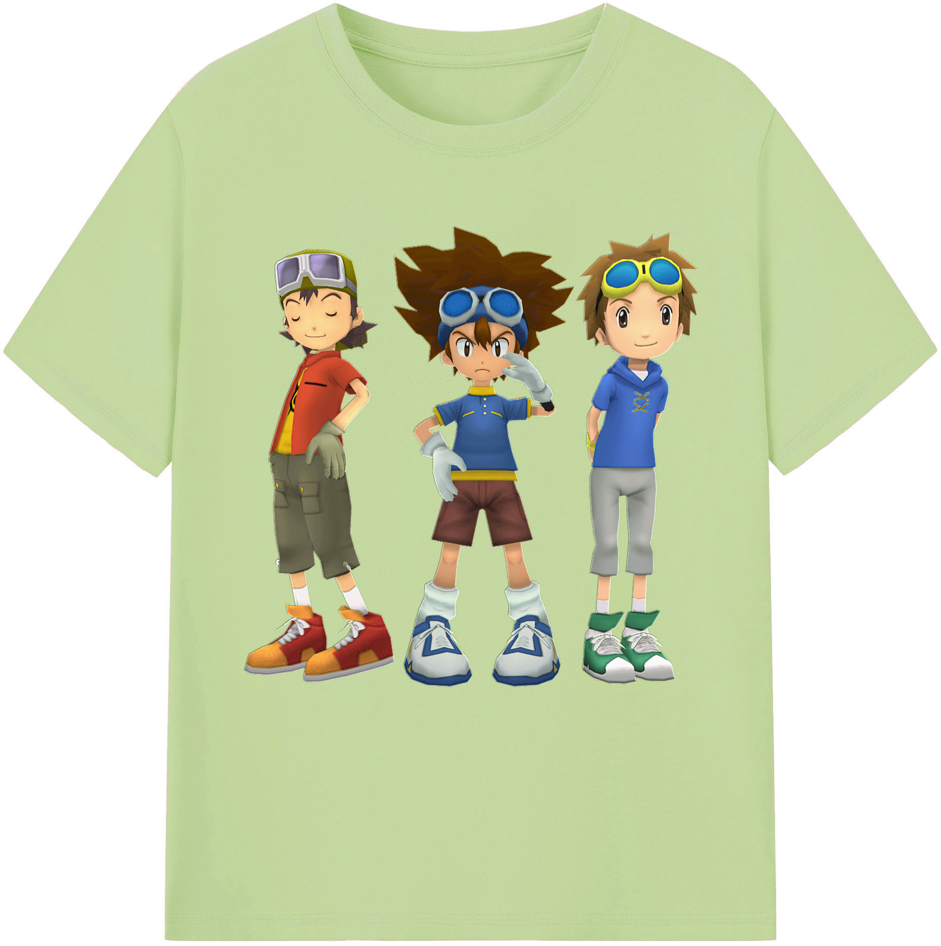 （画像用） Digimon デジタルモンスター/デジモン 綿100％半袖Tシャツ（フロントプリント）